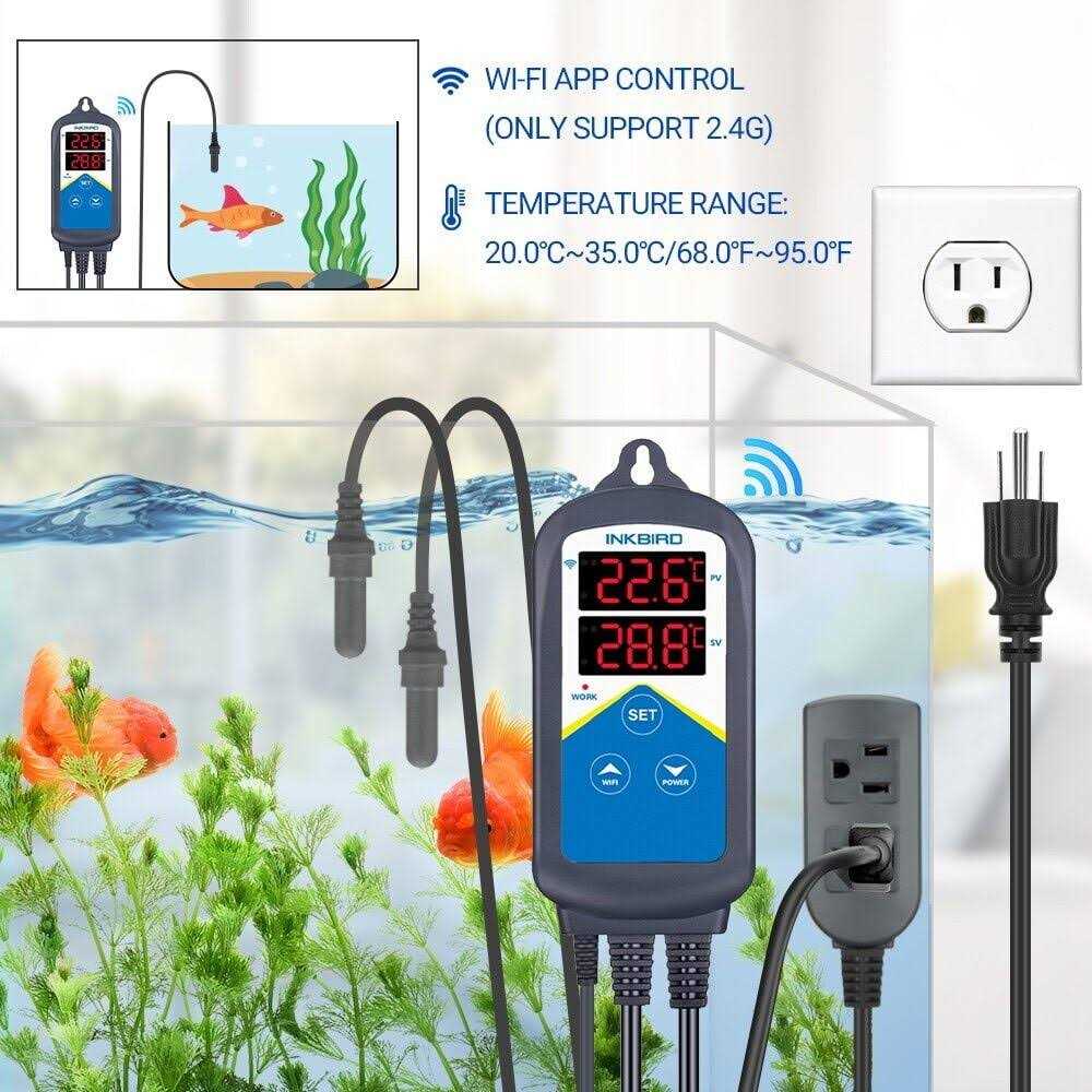 Inkbird Wi-Fi Aquarium Thermostat Heater Temperature Controller ITC-306A - Nail Gallerys