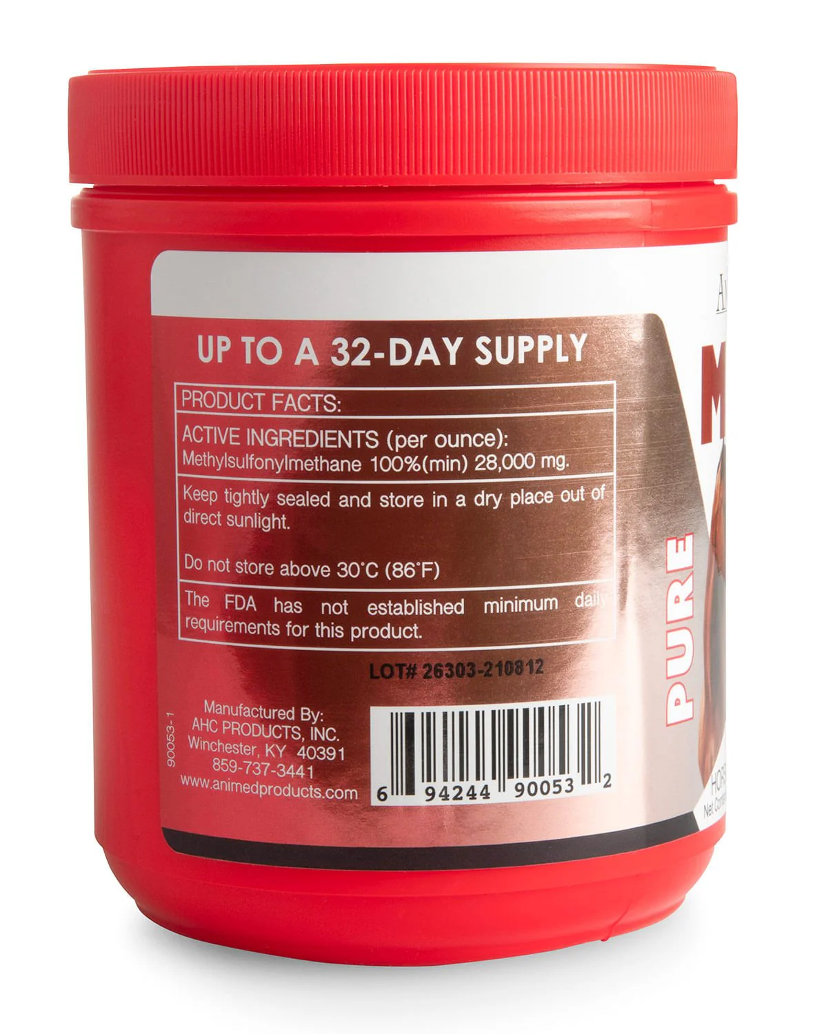 AniMed Pure MSM Joint Supplement for Horses - Nail Gallerys