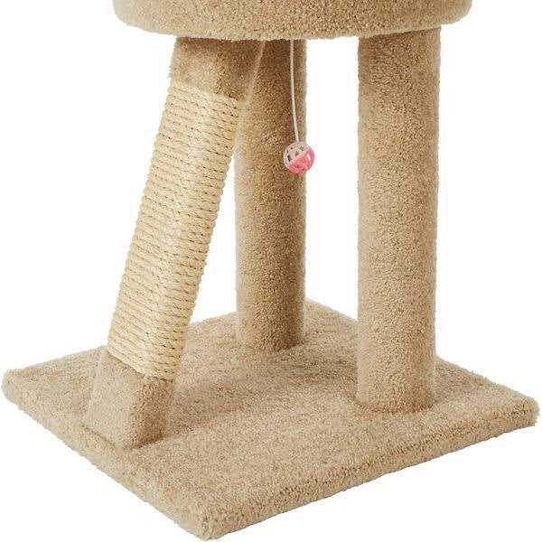 Frisco 24-in Real Carpet Cat Scratching Perch with Toy - Nail Gallerys