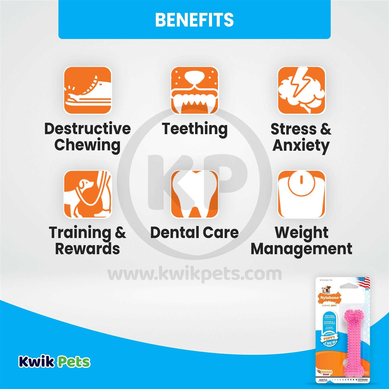 Nylabone Puppy Dental Chew Toy - Nail Gallerys