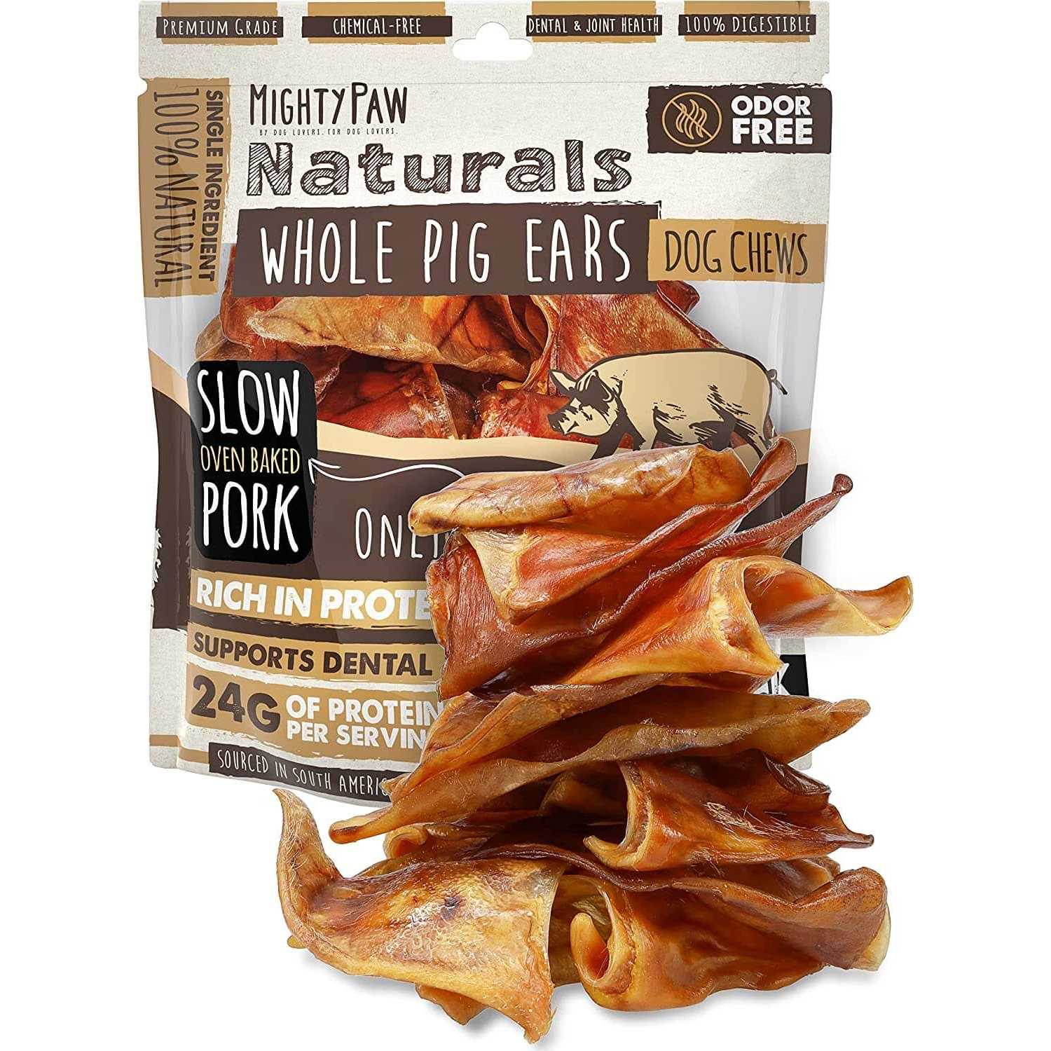 Mighty Paw Half Pig Ears for Dogs All Natural Dried Single Ingredient Dog Treats - Nail Gallerys