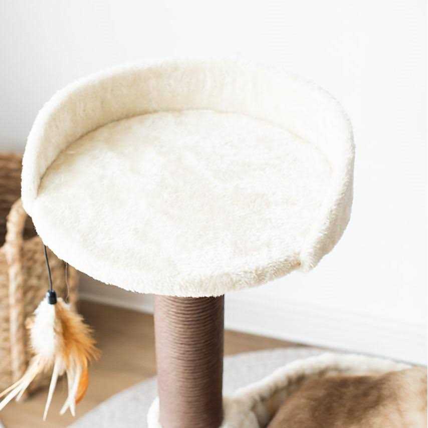 Catry Cat Tree with Feather Toy Cozy Design of Cat Hammock Allure Kitten to Lounge - Nail Gallerys