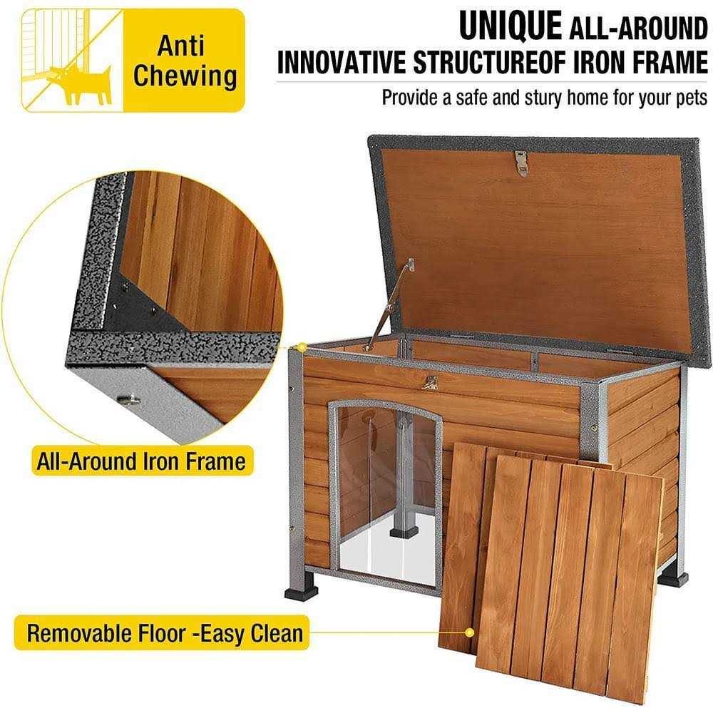 aivituvin Wooden Heavy-Duty Dog Crates House with Strong Iron Frame - Nail Gallerys