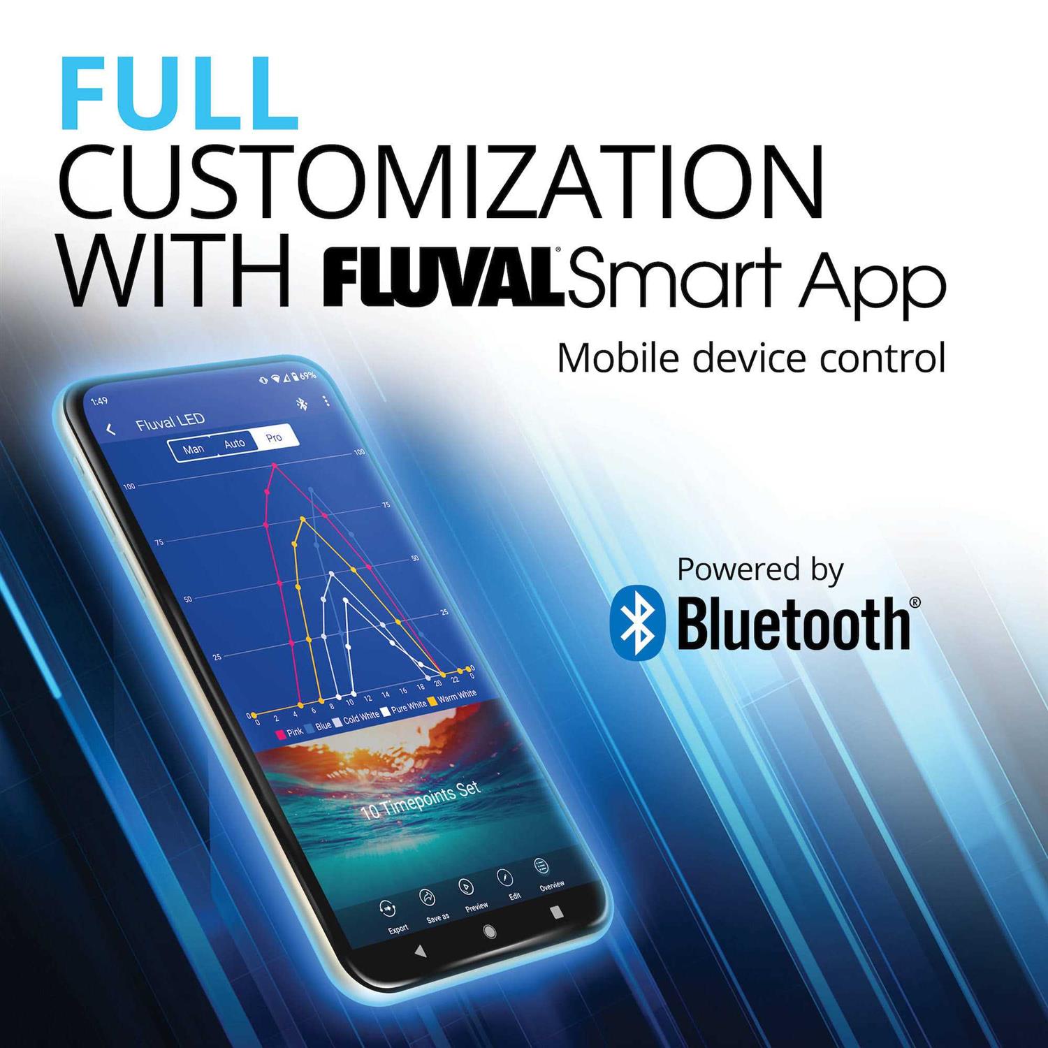 Fluval Aquasky Bluetooth LED Aquarium Light - Nail Gallerys