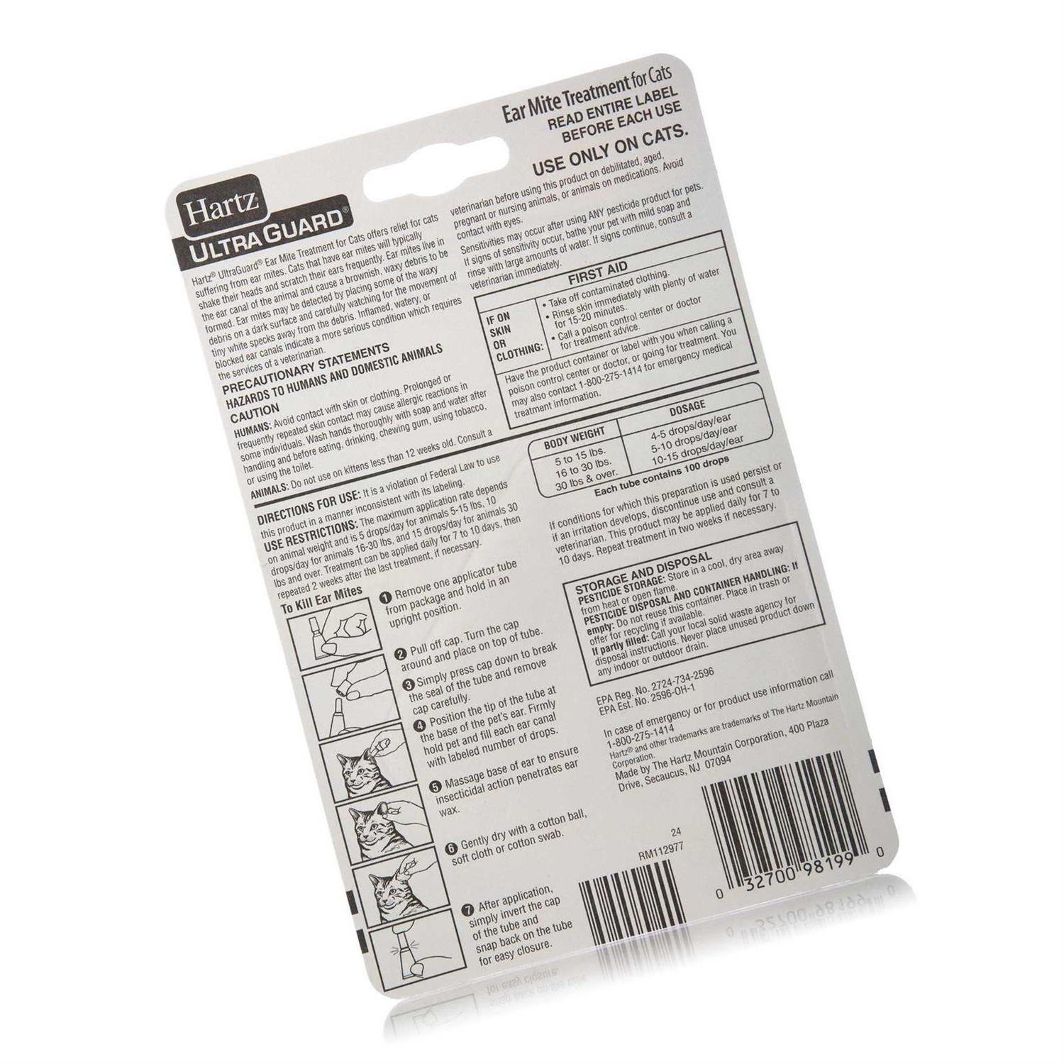 Hartz UltraGuard Ear Mite Treatment for Cats - Nail Gallerys