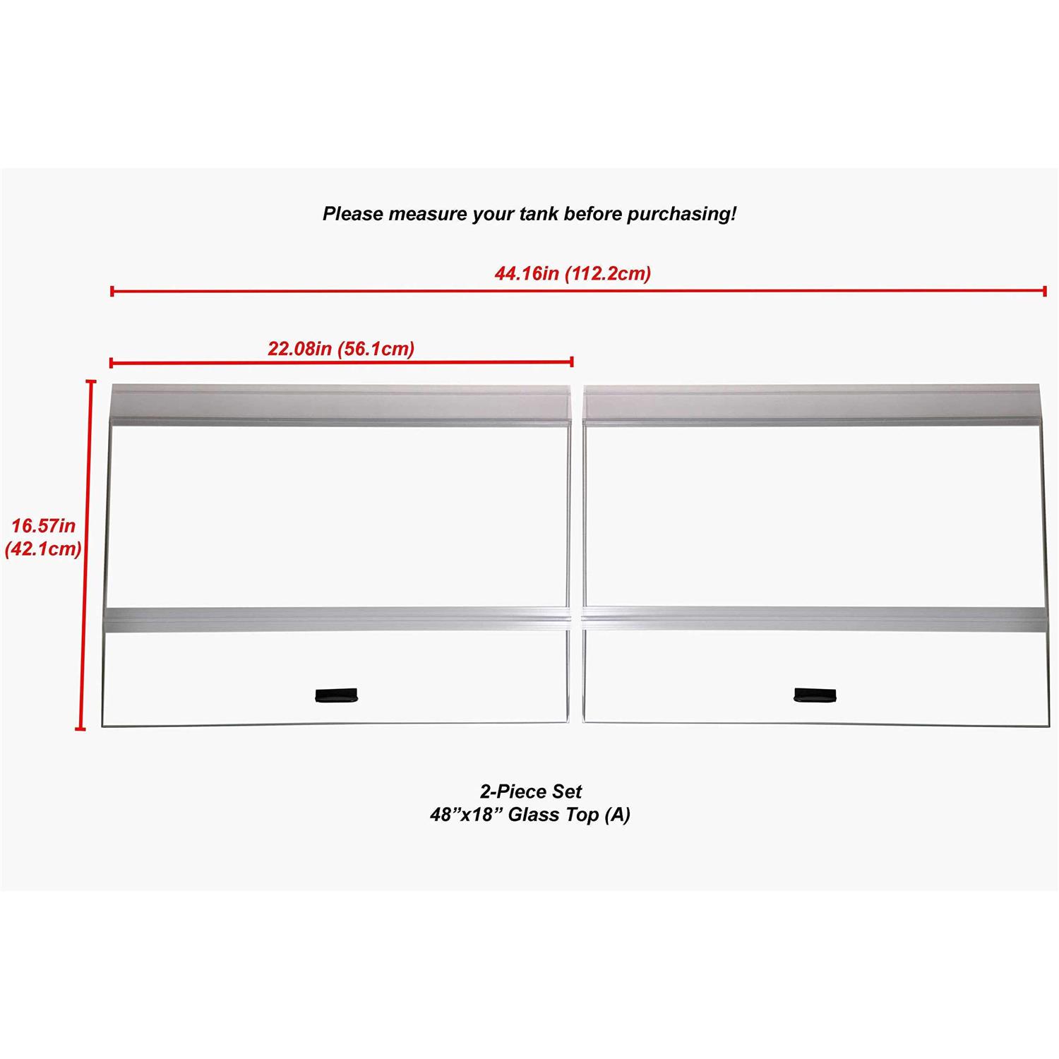 H2Pro Glass canopy 2 Piece Set for Aqueon All Glass 7590110 gallon 48×18 Aquarium Fish Tank - Nail Gallerys