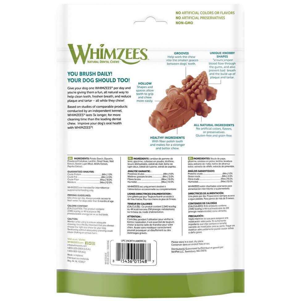 Whimzees Alligator Dental Dog Treats - Nail Gallerys