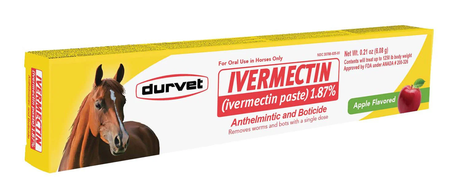 Durvet Ivermectin Horse Dewormer Paste 1.87%, Apple Flavor, 6.08 gm - Nail Gallerys