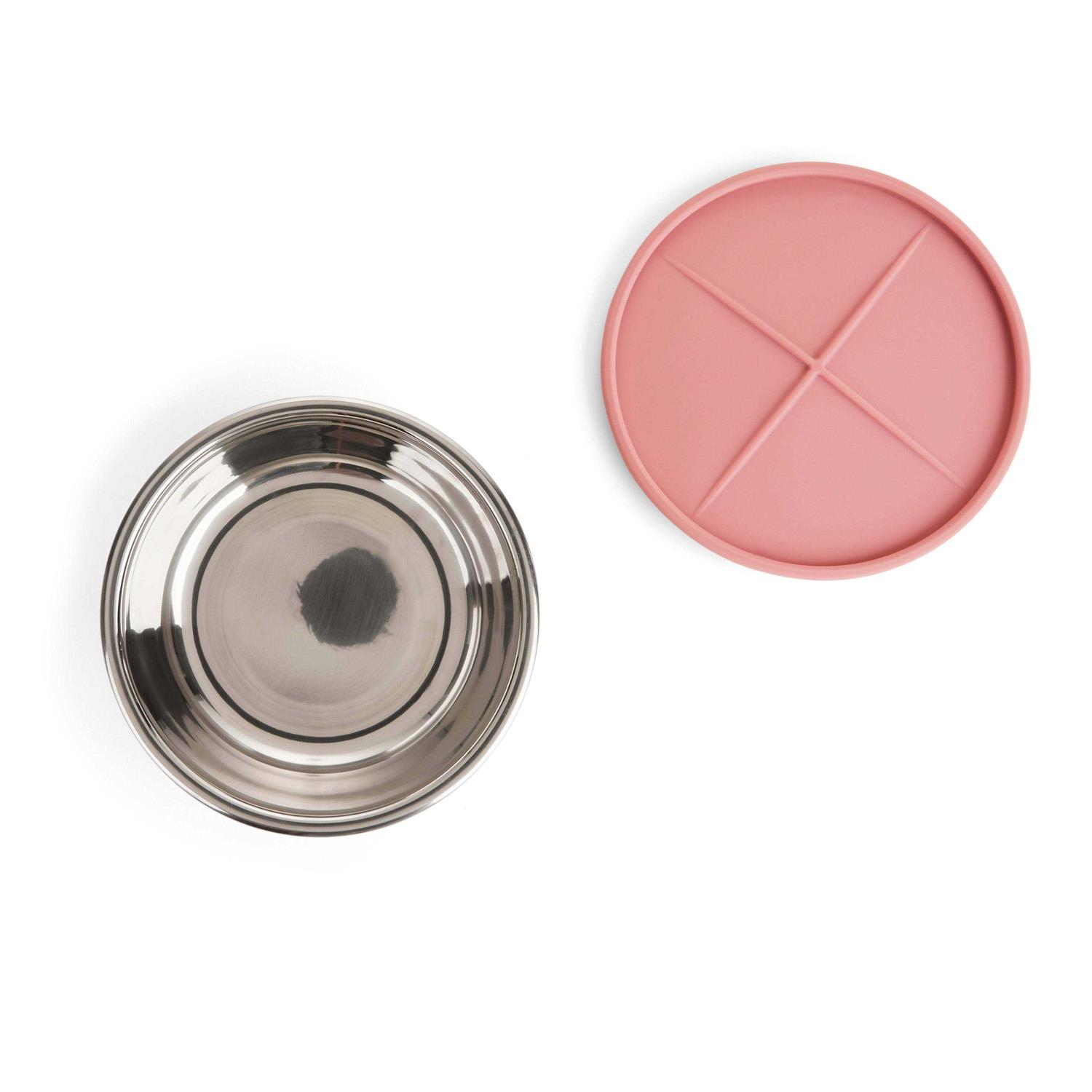 EveryYay Dining in Stainless-Steel 0.75 Cup Cat Bowl with Lid - Nail Gallerys