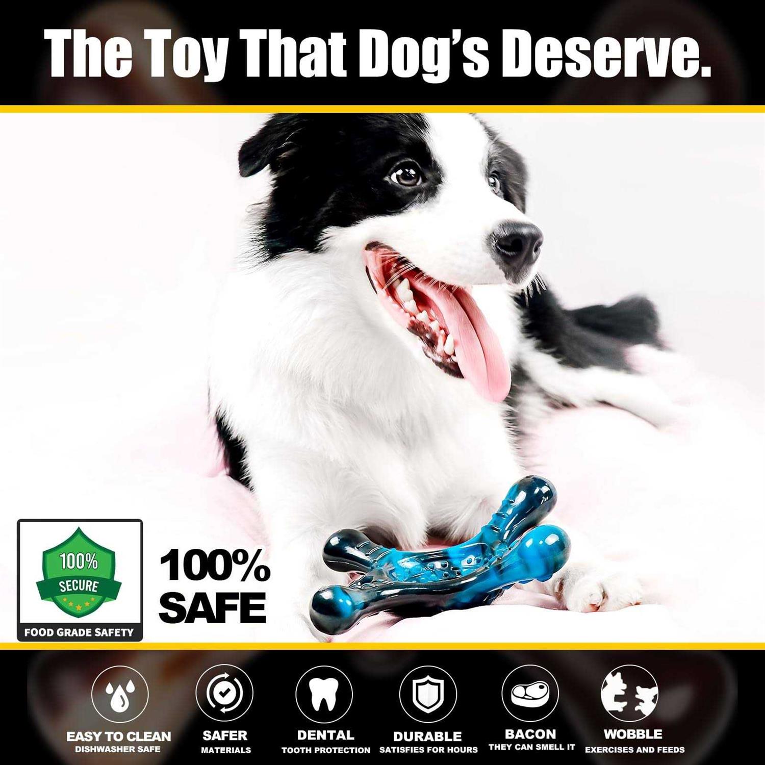 BYMQ Indestructible Dog Chew Toys for Aggressive Chewers Tough Dog Toys Large/Medium Breed - Nail Gallerys