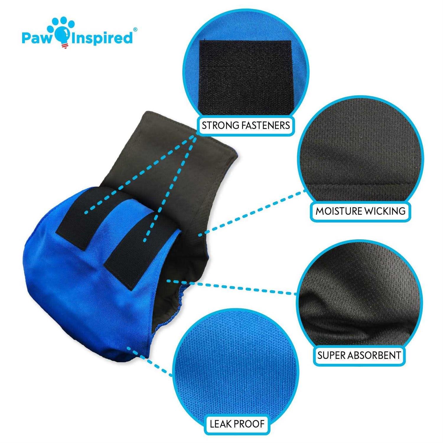Paw Inspired Male Dog Wraps Washable Belly Band for Dogs - Nail Gallerys