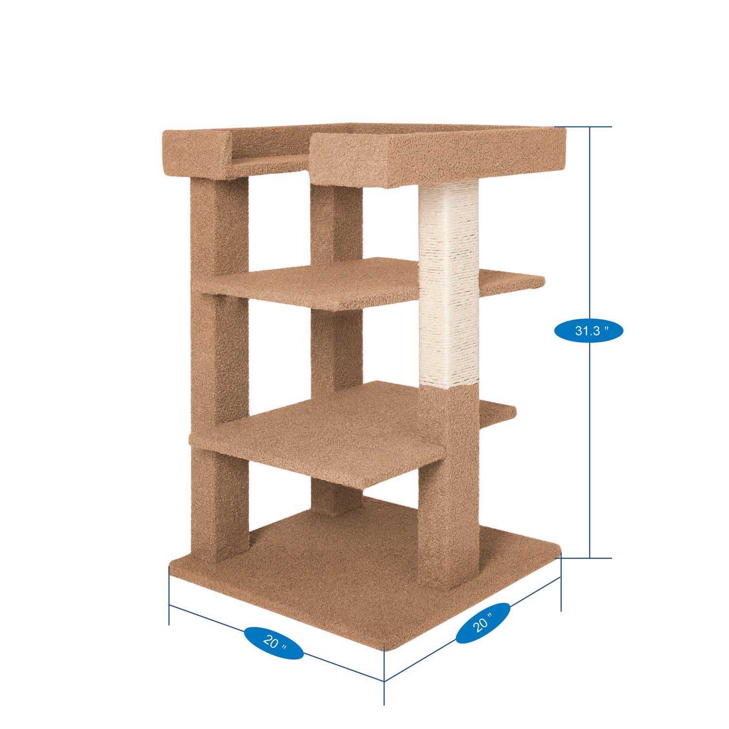HOMESTOCK Cat Tree for Large Cats Cat Activity with Scratching Post - Nail Gallerys