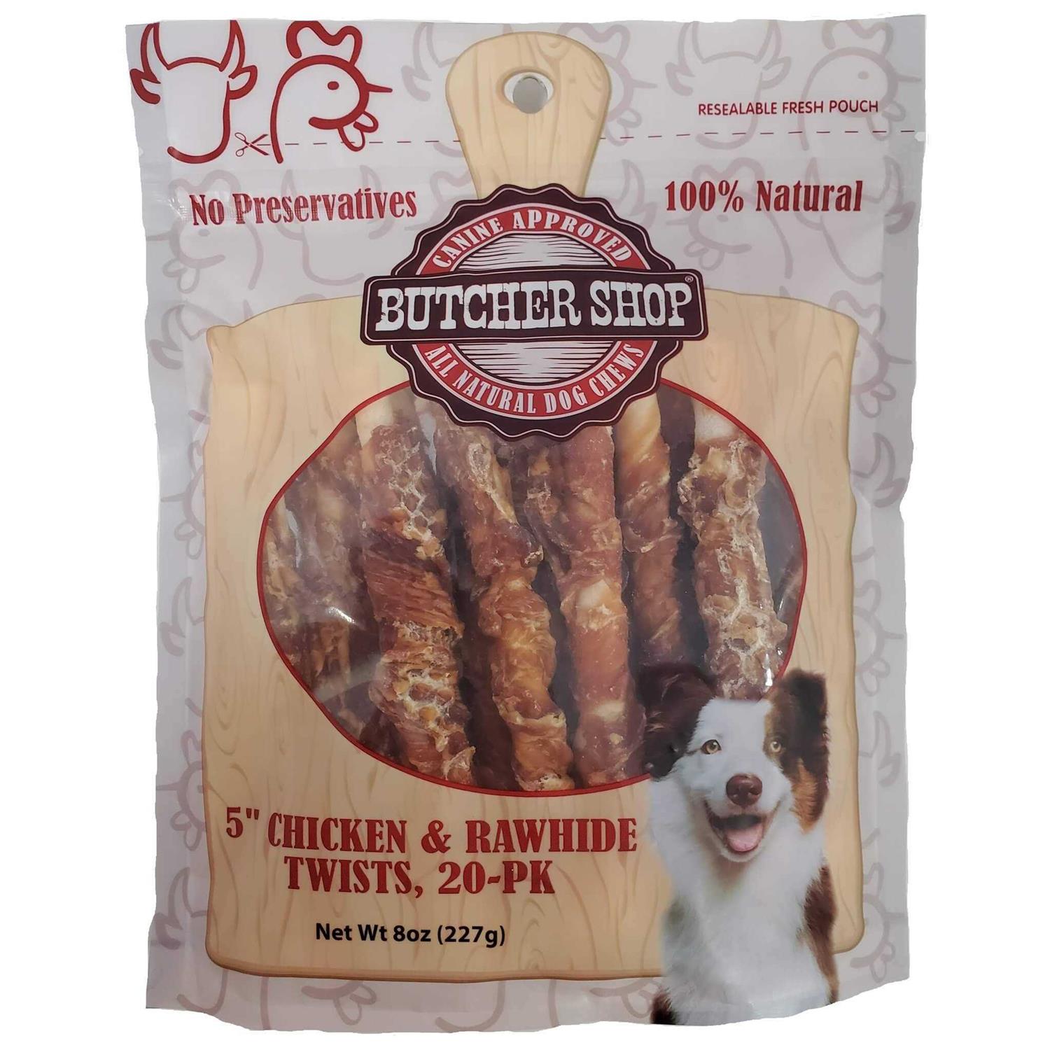 Butcher Shop 5” Chicken & Rawhide Twists - Nail Gallerys