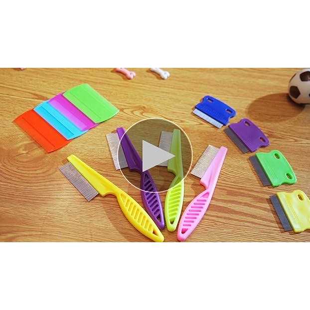 6 Pieces Pet Lice Combs Dog Grooming Flea Comb Cat Tear Stain Comb for Removal Dandruff - Nail Gallerys