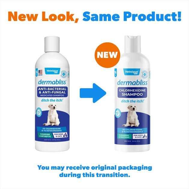 Vetnique Labs Dermabliss Chlorhexidine Shampoo 16 Oz Bottle For Dogs - Nail Gallerys