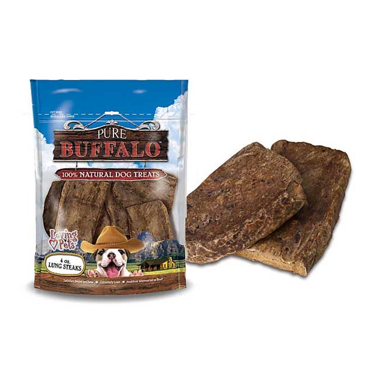 Loving Pets Pure Buffalo Lung Steaks Dog Treat - Nail Gallerys