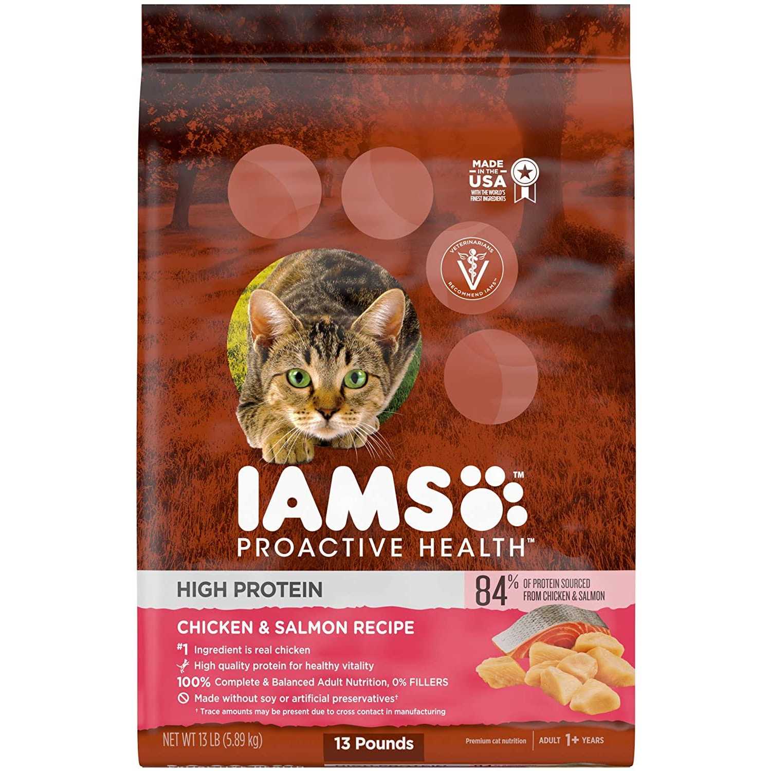 Iams Proactive Health High Protein Adult Dry Cat Food with Chicken & Salmon - Nail Gallerys