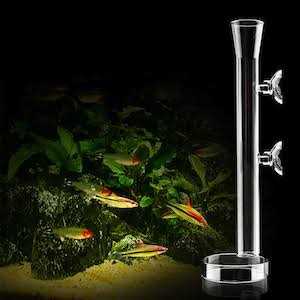 AnxunJim Aquarium Shrimp Feeding Tube and Dish Clear Crystal Glass Fish Tank Shrimp Feeder Tube Tray - Nail Gallerys
