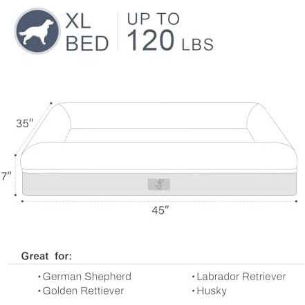 Yiruka Dog Bed Orthopedic Washable Dog Bed with Removable Cover - Nail Gallerys