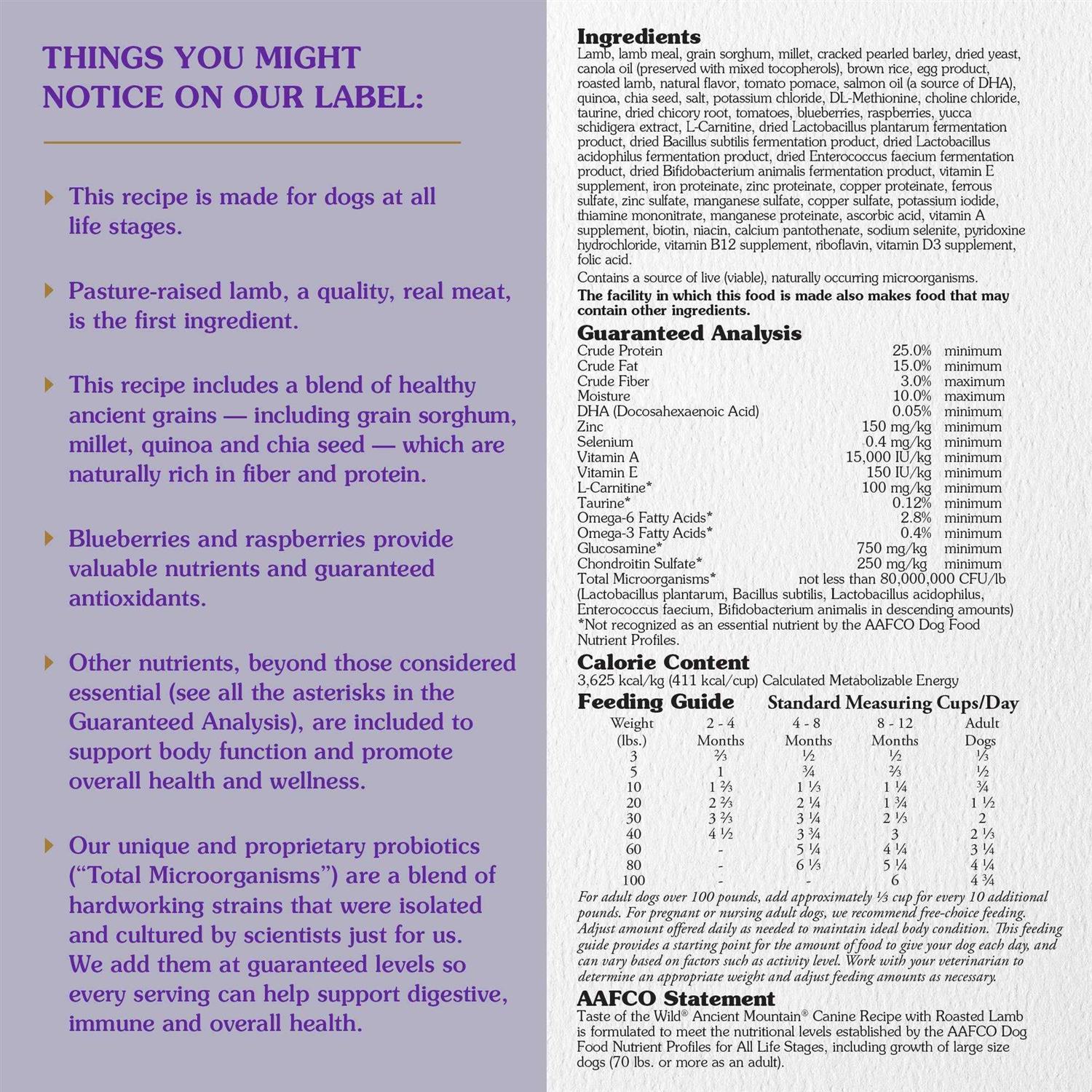 Taste of the Wild Ancient Mountain with Roasted Lamb Dog Food - Nail Gallerys