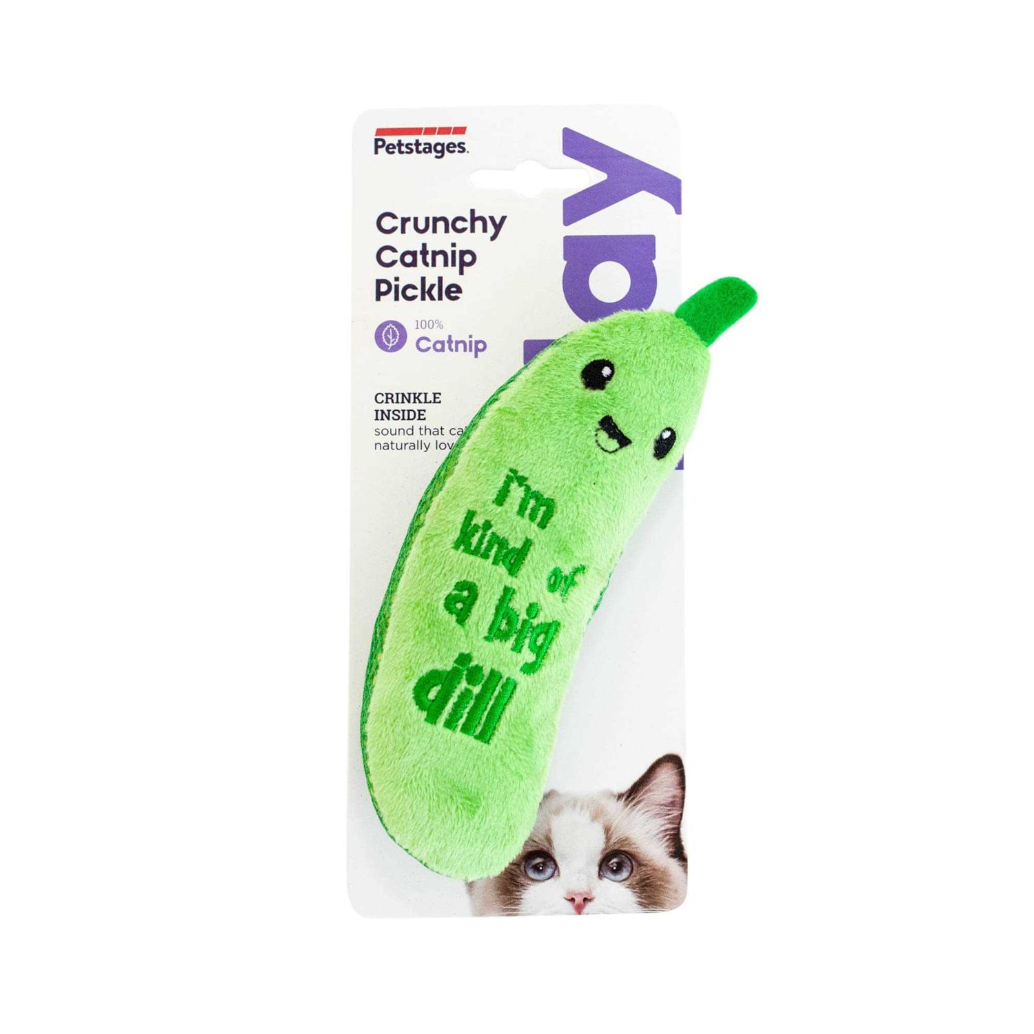 Petstages Crunchy Pickle Kicker Catnip Cat Toy - Nail Gallerys