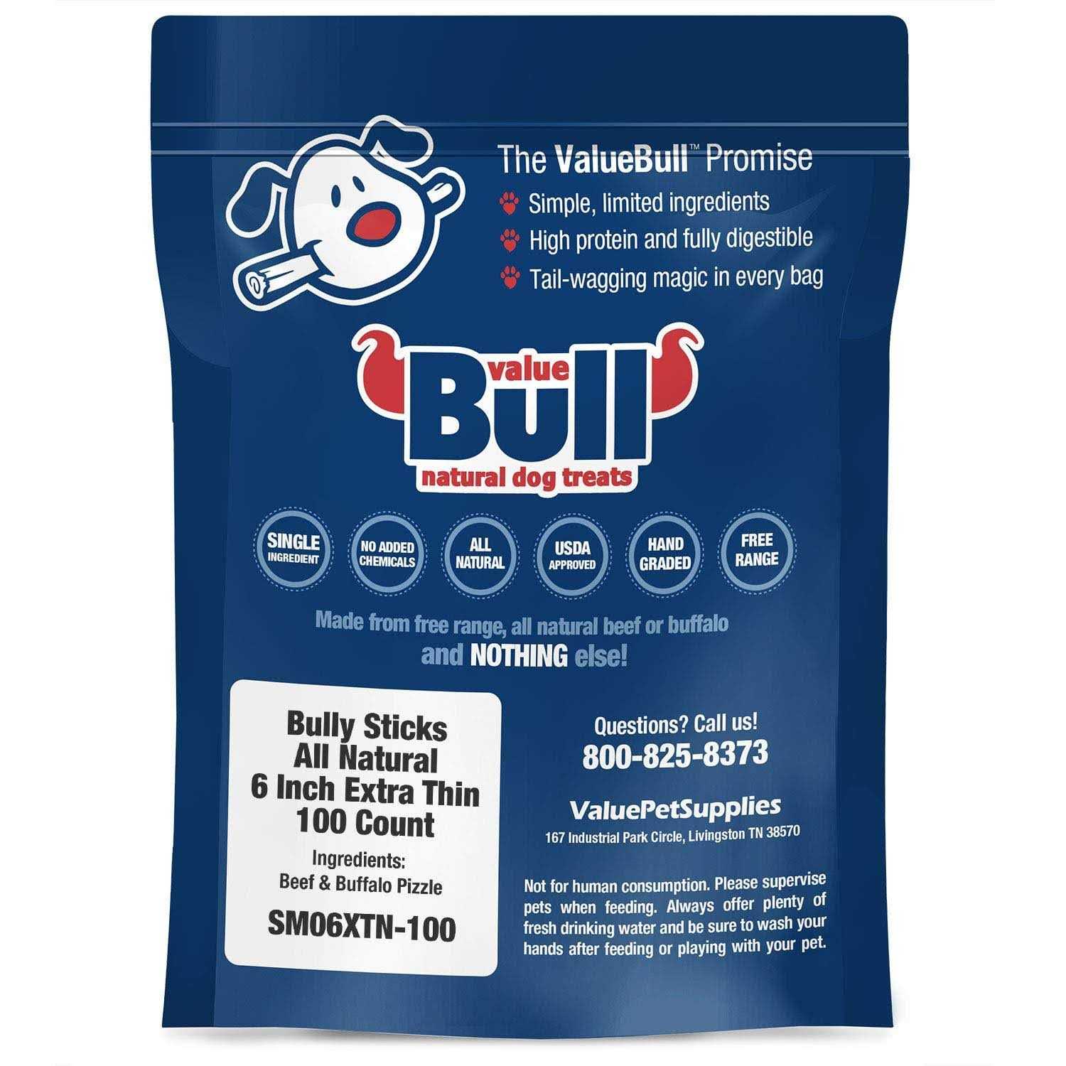 ValueBull Bully Sticks for Dogs 6 inch - Nail Gallerys