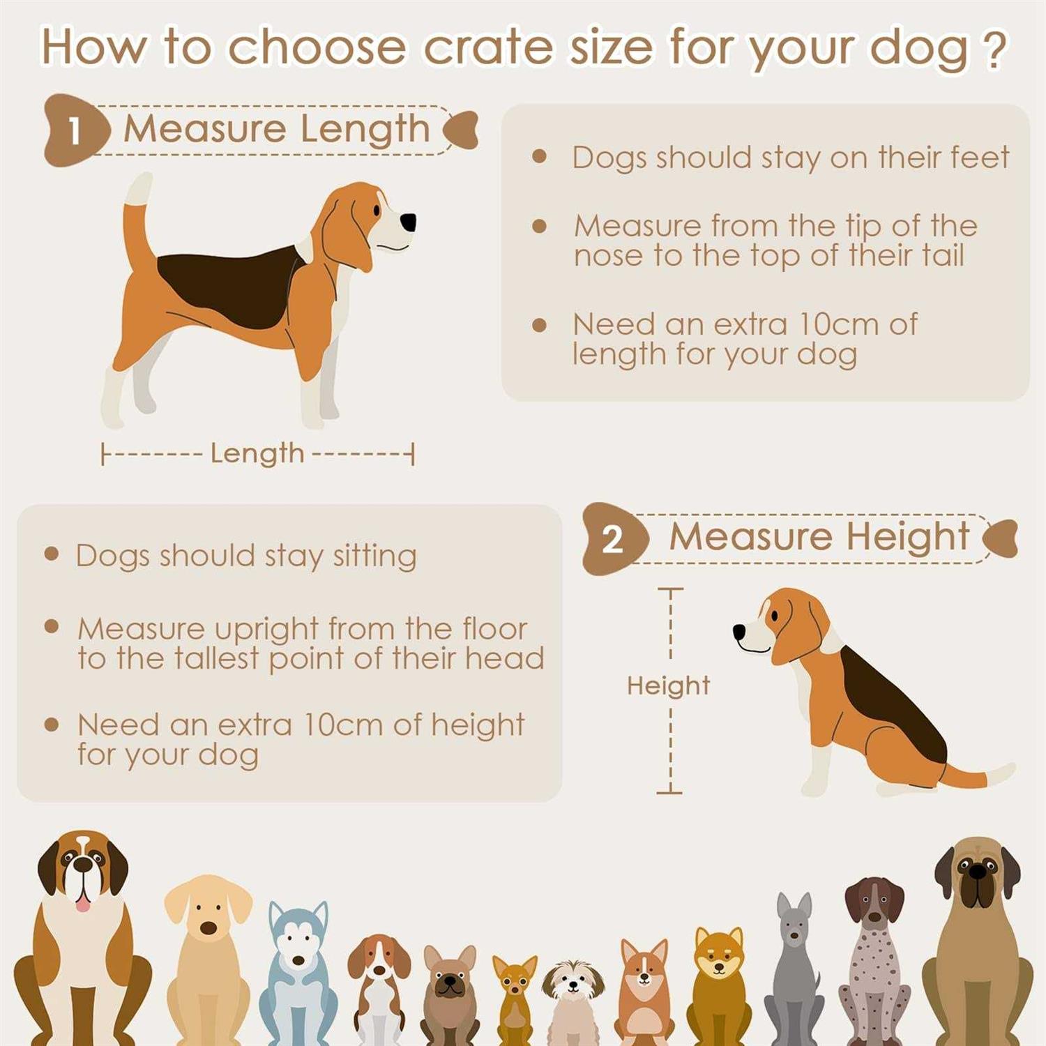 Saudism Dog Crate Furniture Dog Kennel Indoor Wood Dog Cage Table with Drawers Storage - Nail Gallerys