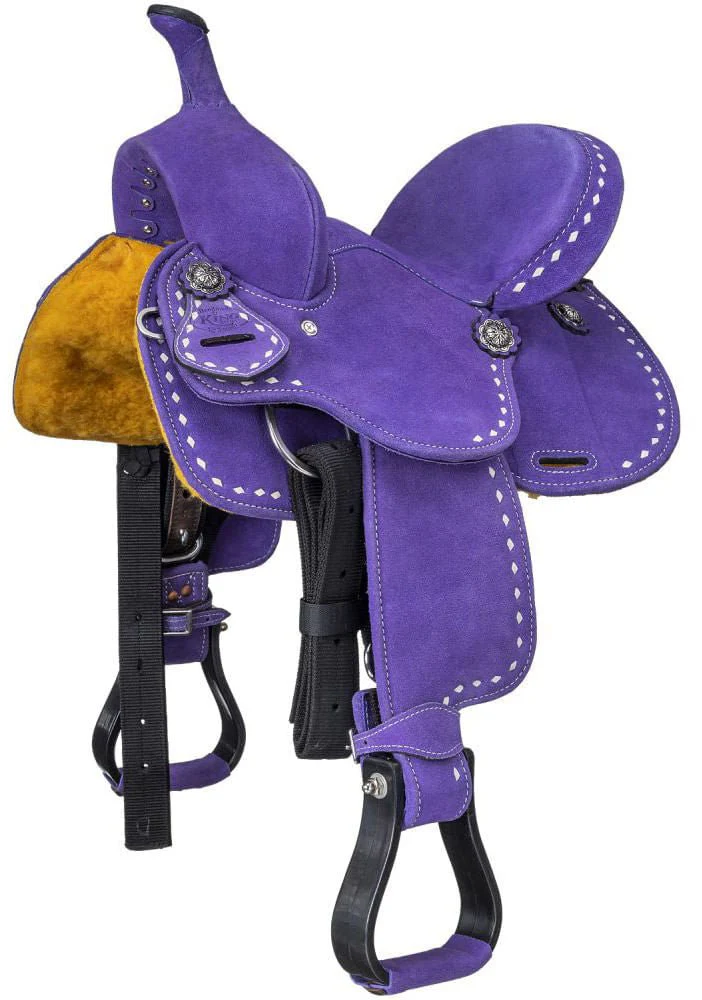 King Series Youth Stratford Suede Barrel Saddle - Nail Gallerys