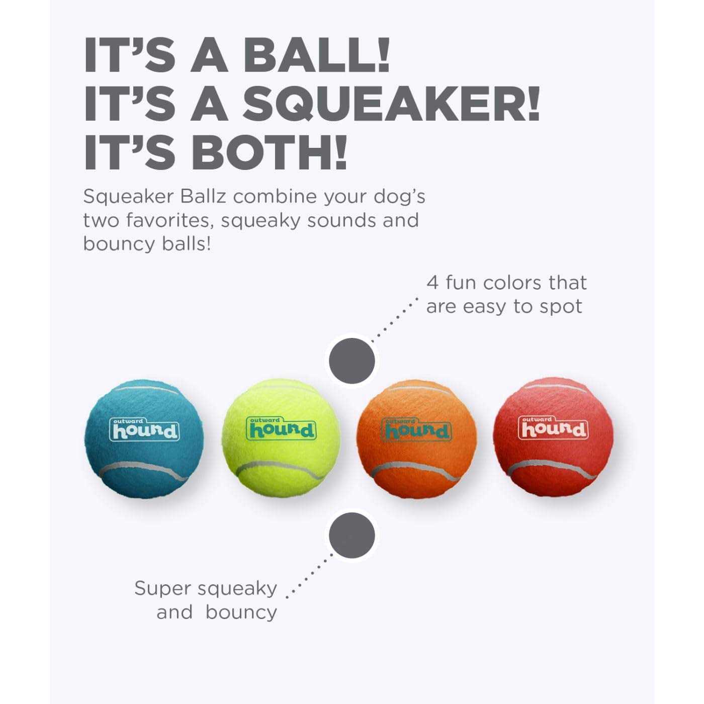 Outward Hound Squeaker Ballz Dog Toy - Nail Gallerys