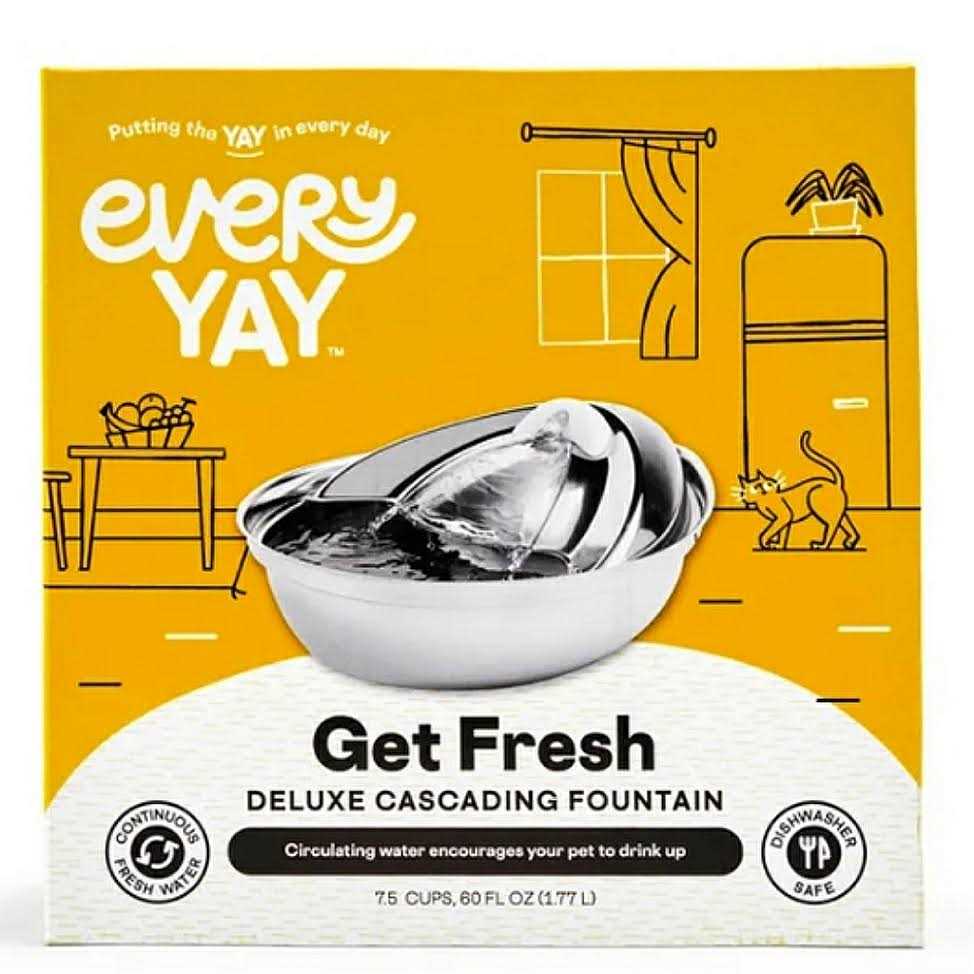 EveryYay 60-Ounce Stainless Steel Cat Water Fountain - Nail Gallerys