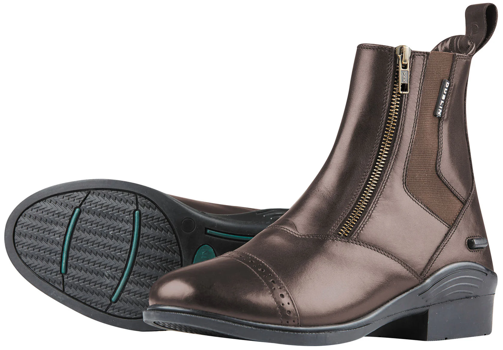 Dublin Evolution Double Zip Front Paddock Boots, Brown - Nail Gallerys