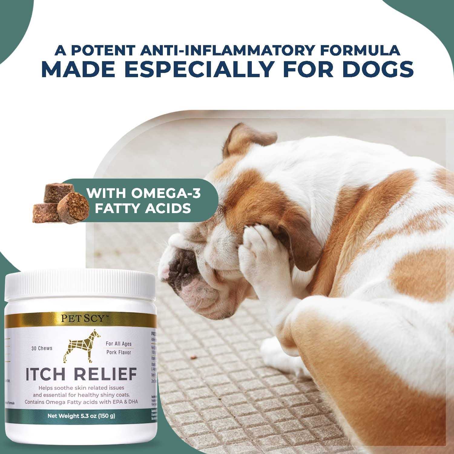 PetScy Dog Itch Relief with Fatty Acids EPA DHA & Omega for Dogs - Nail Gallerys