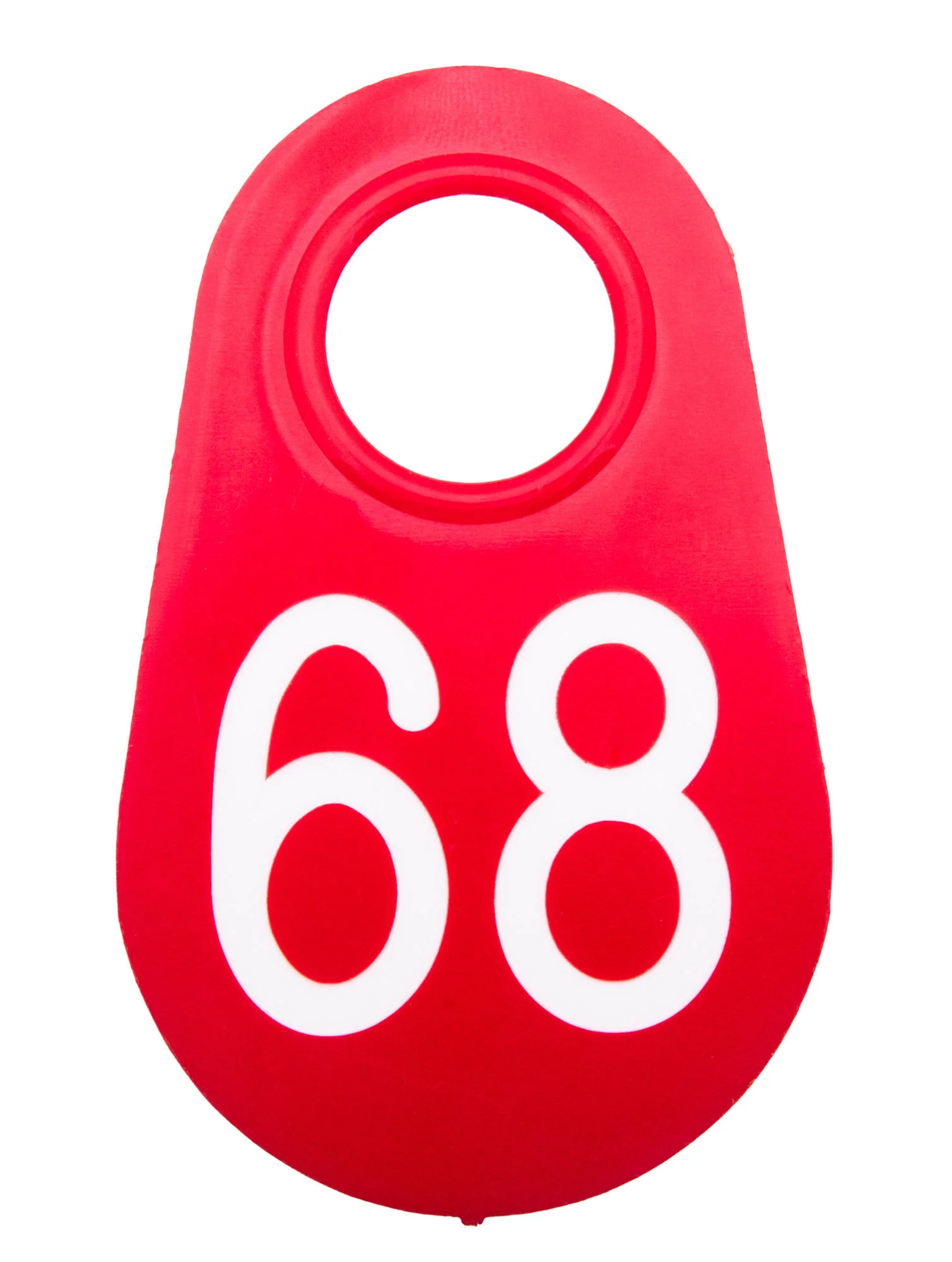 Bock's Red Nylon Numbered Identification Tags, 1-100, Single Tag - Nail Gallerys