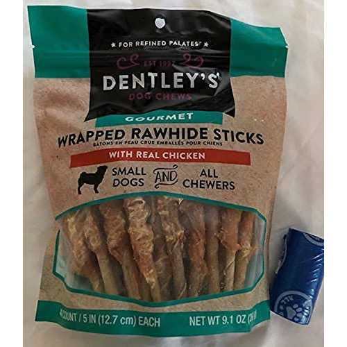 Dentley’s Gourmet 5 Wrapped Rawhide Sticks Dog treats Chicken - Nail Gallerys