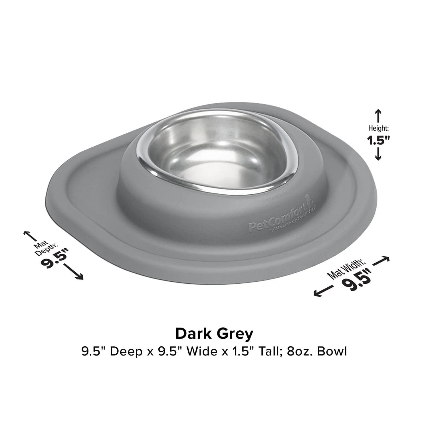 WeatherTech Single Low Pet Feeding System, Stainless Steel - Nail Gallerys