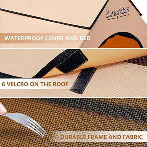 SweetBin Dog Houses Dogs Outside with Waterproof - Nail Gallerys