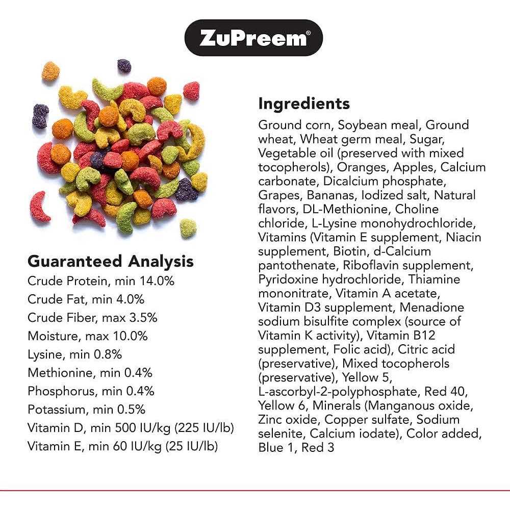 ZuPreem FruitBlend 83350 Bird Food - Nail Gallerys