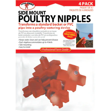 Poultry Nipples, 4 pk, Red - Nail Gallerys