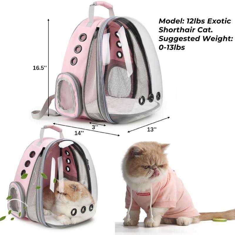Lollimeow Pet Carrier Backpack, Bubble Backpack Carrier, Cats and Puppies,Airline-Approved - Nail Gallerys