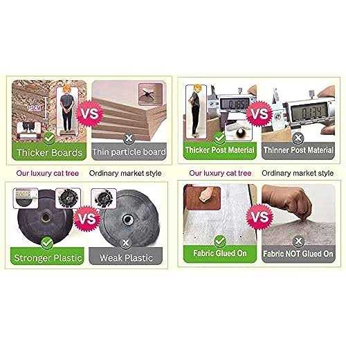 Go Pet Club 71 in. Kitten Cat Tree House with Sisal Scratching Board - Nail Gallerys