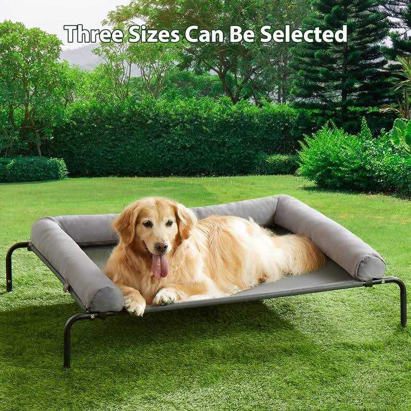 RRPETHOME Large Elevated Cooling Dog Bed,Raised Dog Cots Beds for Large Dogs,Outdoor Dog Bed for Large Dogs,Chew Proof Portable Cooling Pet Cot - Nail Gallerys