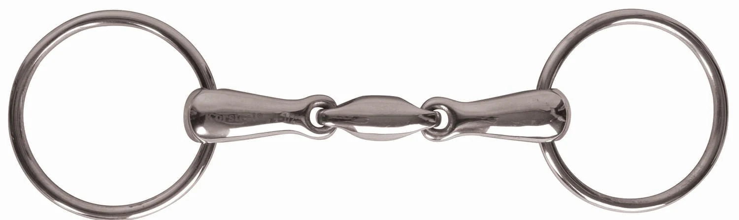 JP Korsteel Stainless Steel Oval Link Loose Ring Snaffle Bit - Nail Gallerys