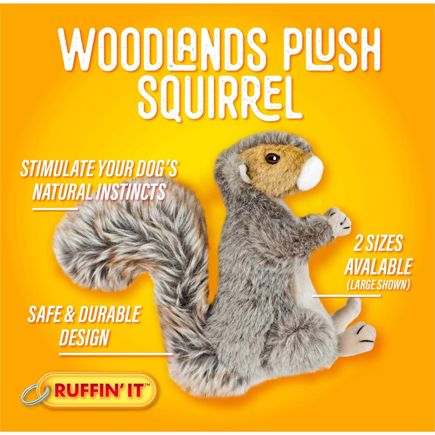 Ruffin’ It Woodlands Squirrel Plush Dog Toy - Nail Gallerys
