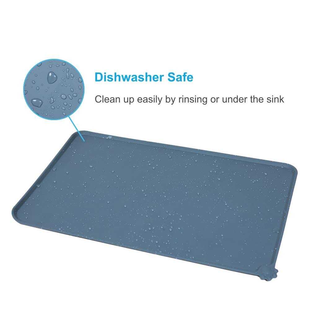 AUDWUD Silicone Waterproof Dog Cat Pet Feeding Mats,Anti-Slip Pet Bowl Mats,Pet Feeding Mat - Nail Gallerys