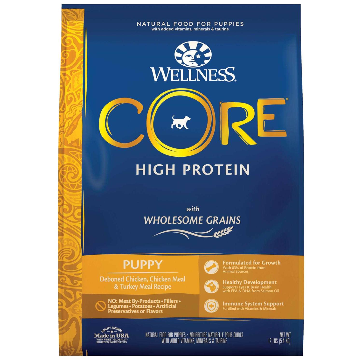 Wellness CORE High Protein Wholesome Grains Puppy Recipe Dry Dog Food - Nail Gallerys