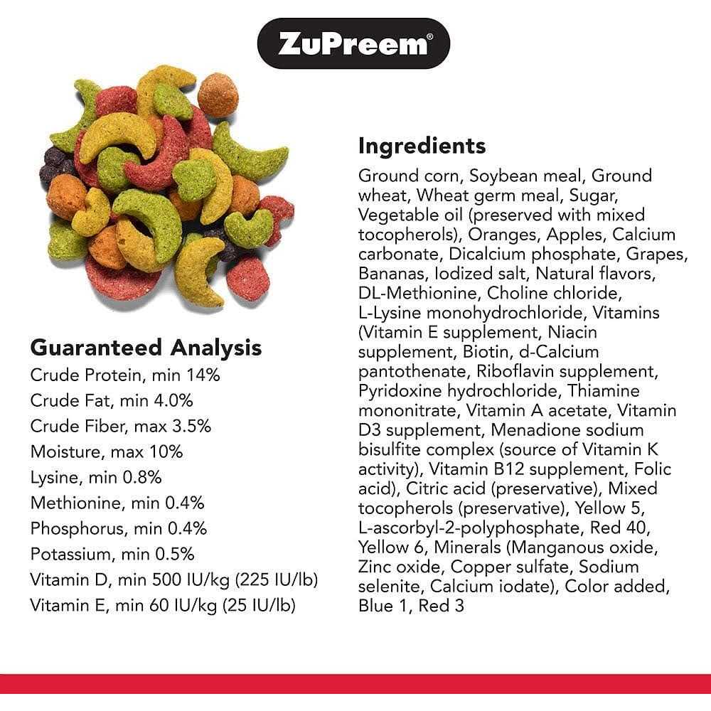 Zupreem FruitBlend Flavor Food with Natural Flavors for Large Birds - Nail Gallerys