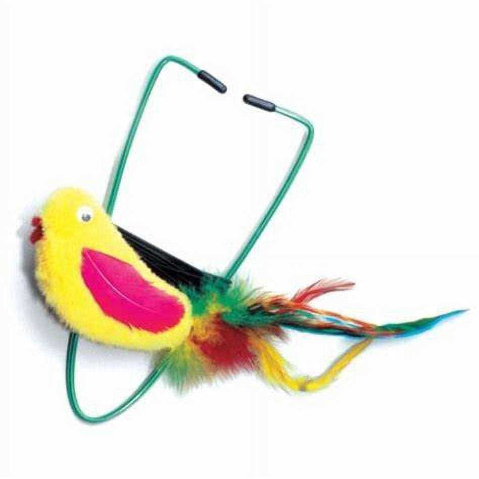Spot A-Door-Able Bouncing Plush Bird with Feather Tail Cat Toy - Nail Gallerys