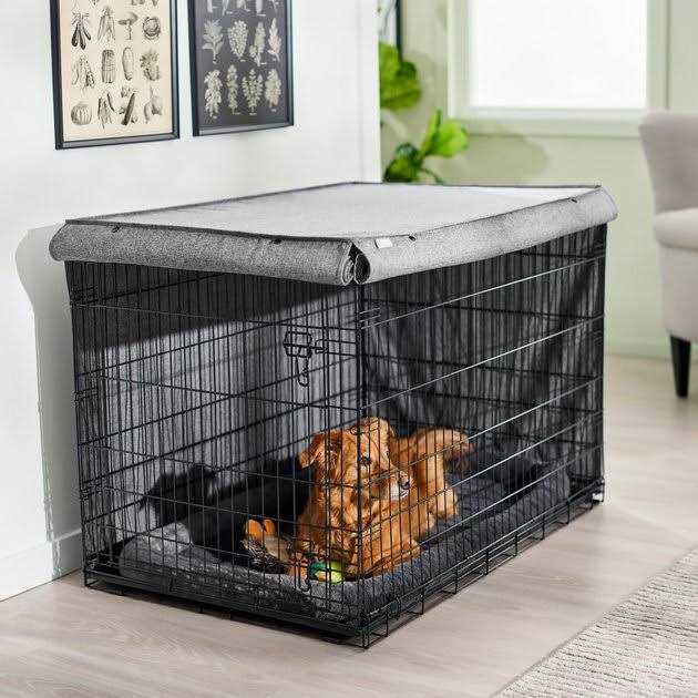 Frisco Faux linen Dog Crate Cover - Nail Gallerys