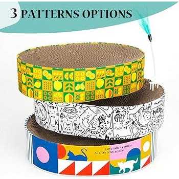 Cat Scratcher Cardboard 2in1 Oval Cat Scratcher Bed for Indoor Cats Cat Scratch Pad Bowl with Scratching Toy Corrugated Lounge Bed&Furniture - Nail Gallerys