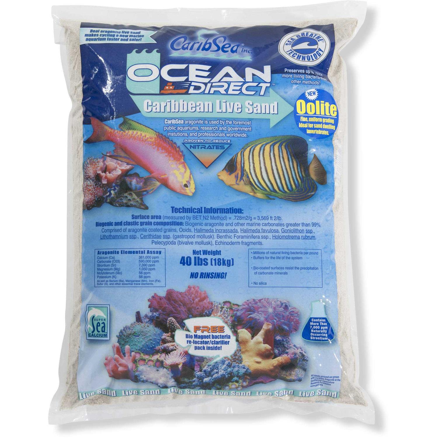 CaribSea Ocean Direct Live Sand Oolite 40 lb - Nail Gallerys